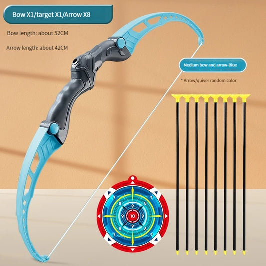 52Cm Kids Bow and Arrow Set - Perfect Outdoor Archery Practice Toy with Target for Boys and Girls - Ideal Gift for Young Archers