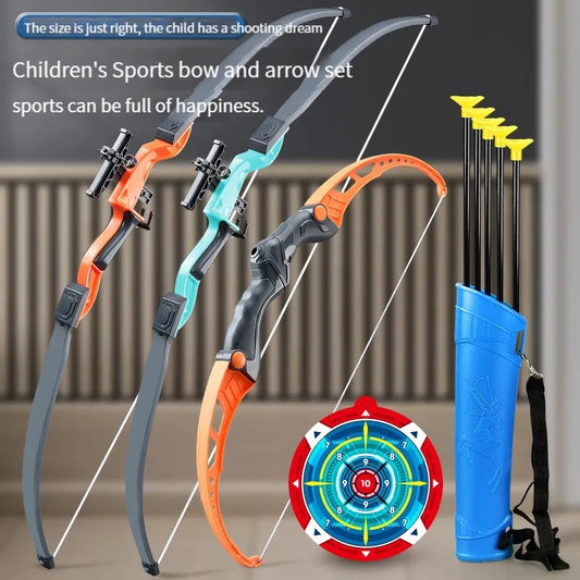 52Cm Kids Bow and Arrow Set - Perfect Outdoor Archery Practice Toy with Target for Boys and Girls - Ideal Gift for Young Archers