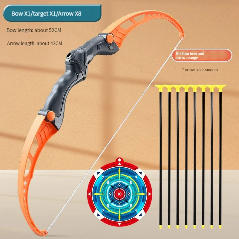 52Cm Kids Bow and Arrow Set - Perfect Outdoor Archery Practice Toy with Target for Boys and Girls - Ideal Gift for Young Archers