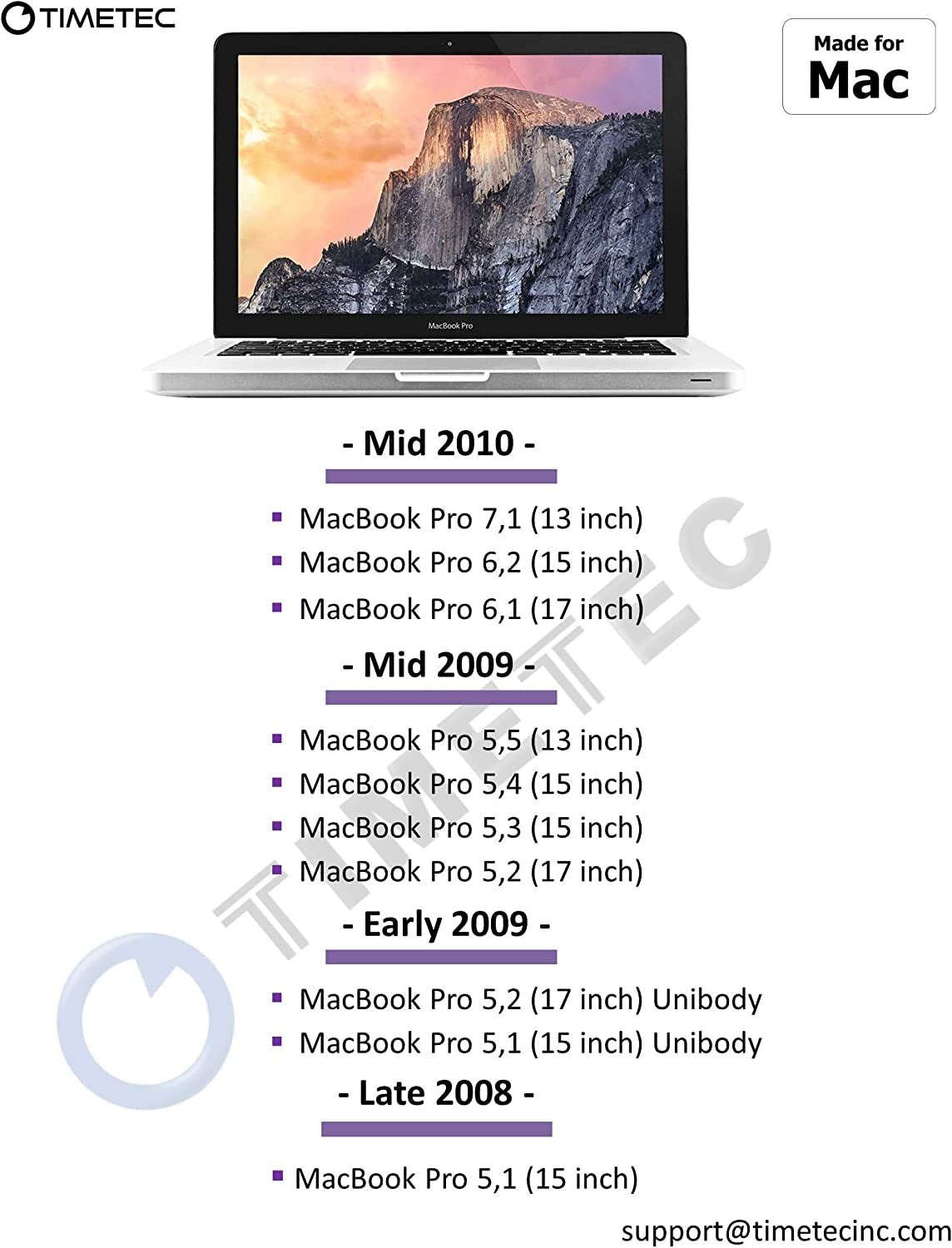 Hynix IC 4GB Compatible for Apple DDR3 1067Mhz / 1066Mhz PC3-8500 for Mac Book, Macbook Pro, Imac, Mac Mini (Late 2008, Early/Mid/Late 2009, Mid 2010) MAC SODIMM Memory RAM Upgrade