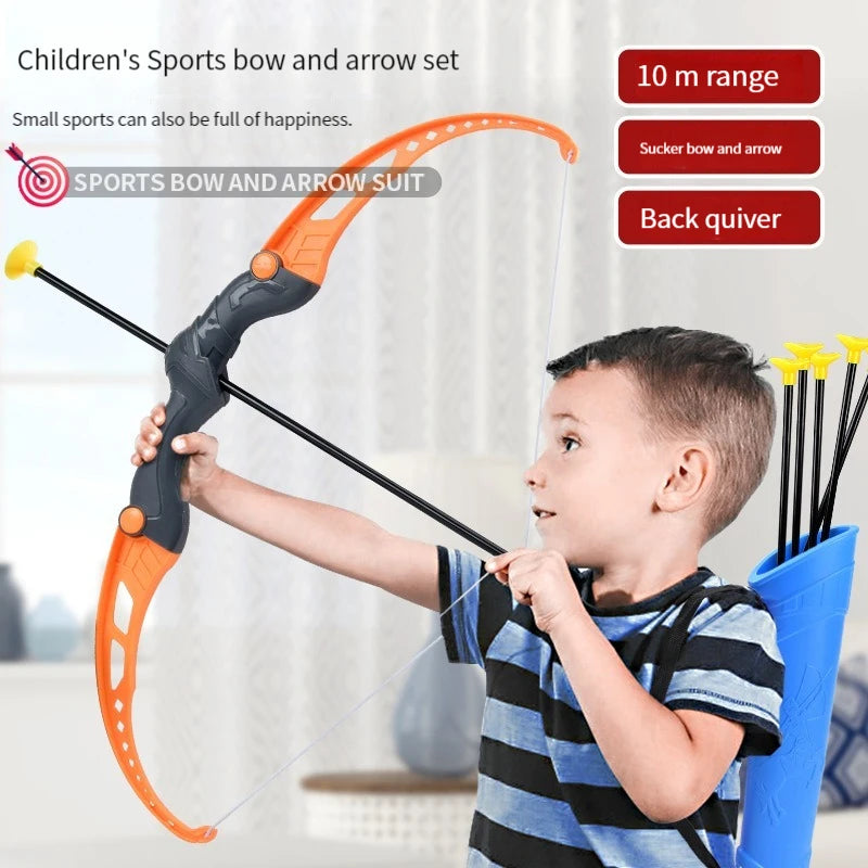52Cm Kids Bow and Arrow Set - Perfect Outdoor Archery Practice Toy with Target for Boys and Girls - Ideal Gift for Young Archers